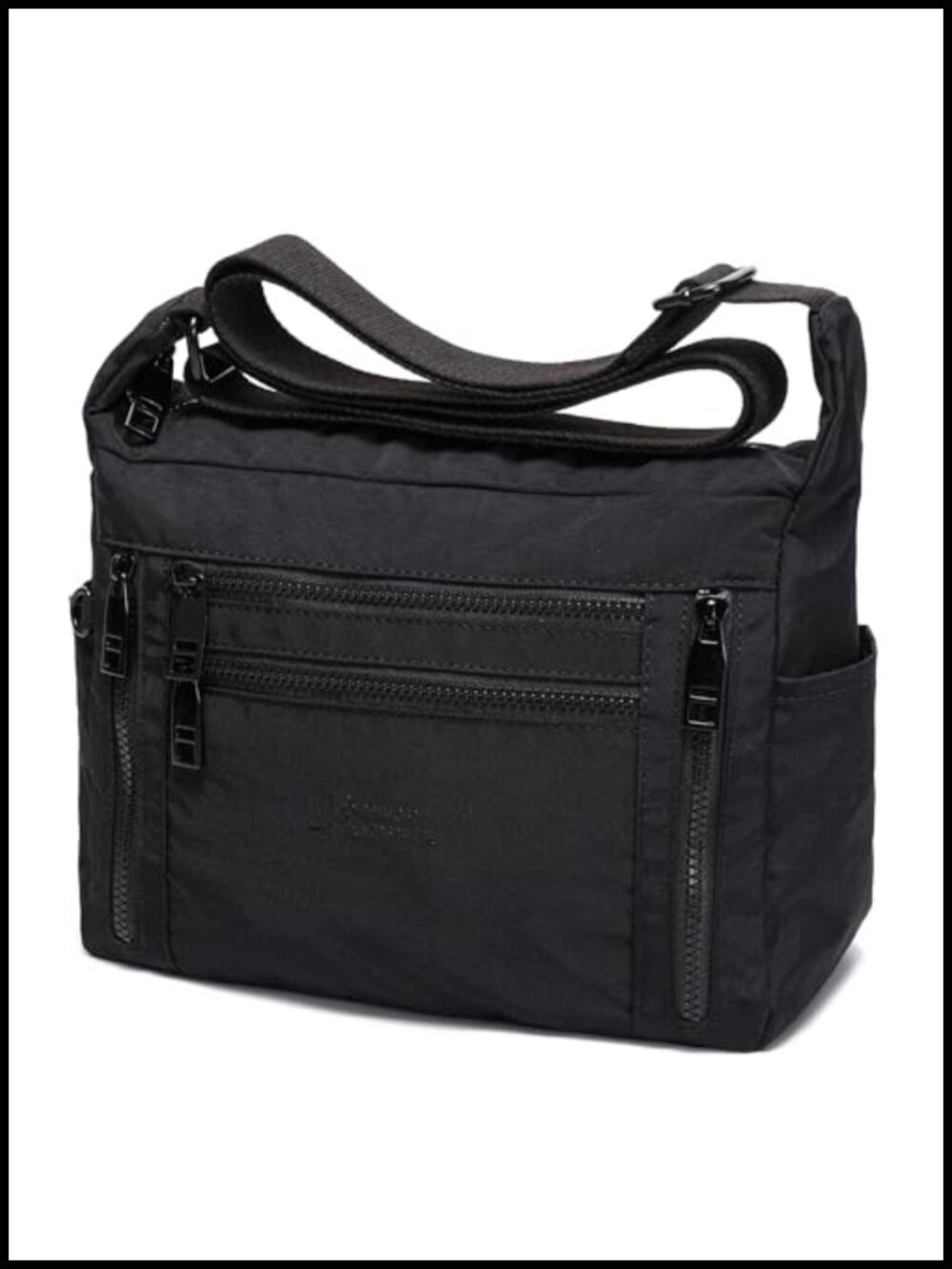 Nylon Crossbody Bag Women Multi Pocket Travel Purse Messenger